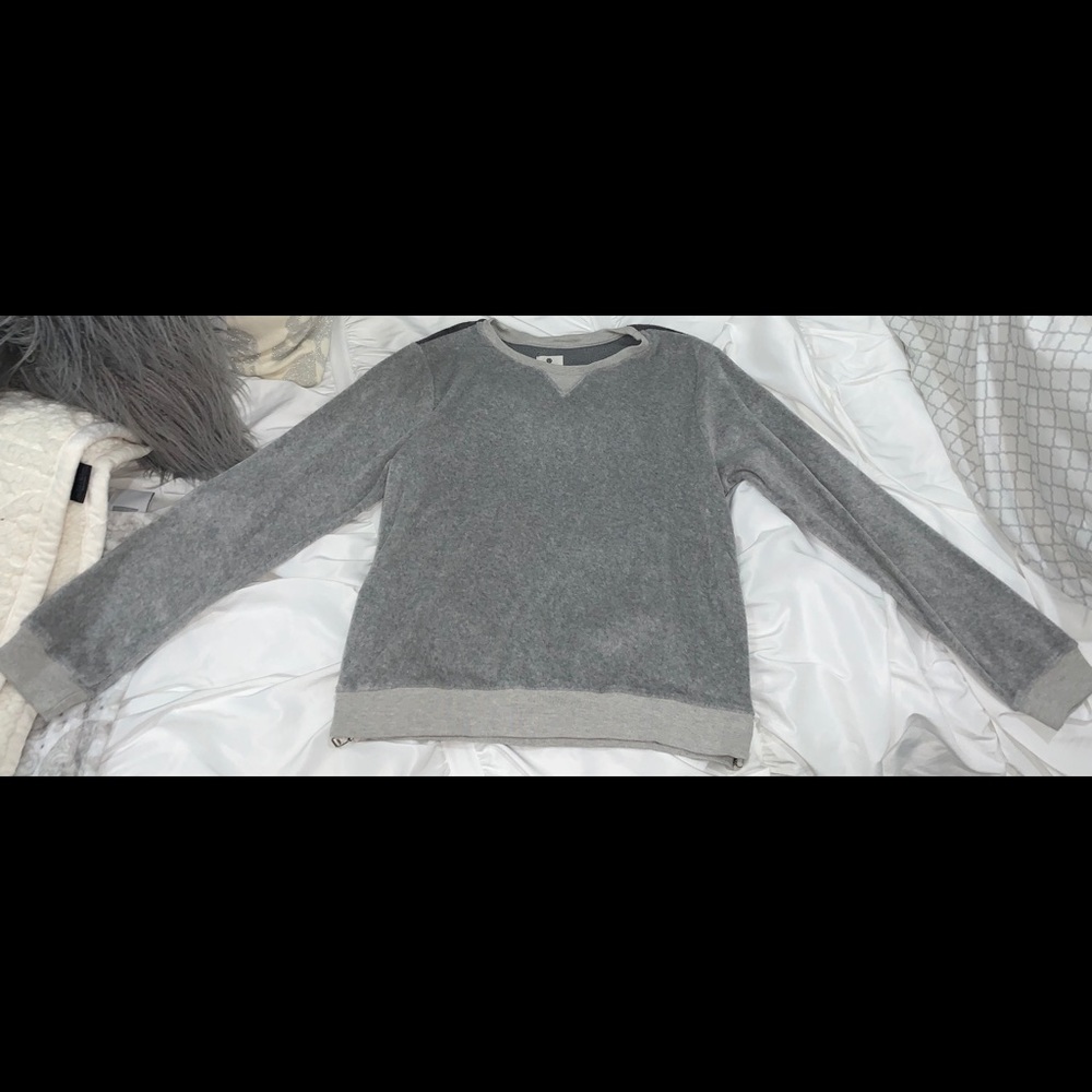Women’s Grey Sweatshirt With Zippered Sides